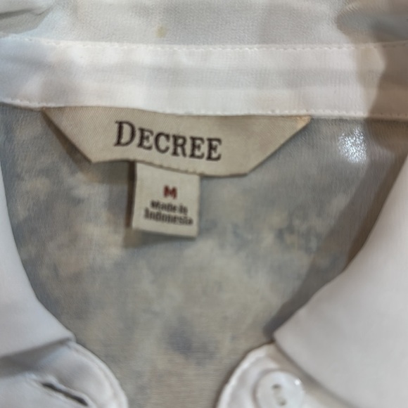 Top blouse sheer sleeveless white top size medium - Picture 8 of 8